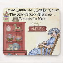 La meilleure grand-maman de Mousepad-Mondes Tapis De Souris