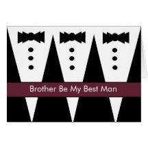 La meilleure invitation d'homme de FRÈRE - Tuxes Carte
