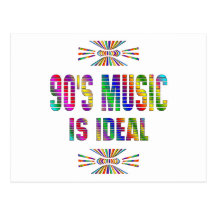 la musique 90s est idéale cartes postales