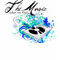 La musique m'incite à me sentir : Tourne-disque fl T-shirt