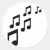 la musique note l'icône adhésifs ronds