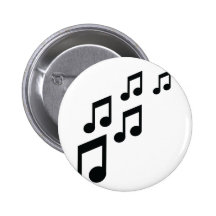 la musique note l'icône badges avec agrafe
