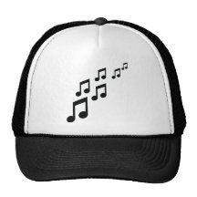 la musique note l'icône casquettes