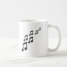 la musique note l'icône tasses