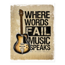 la musique parle cartes postales