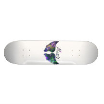La musique s'envole le vert pourpre du nova 1 skateboards customisés