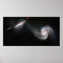 La NASA - Paires de interaction Arp87 de galaxie Posters