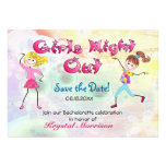 La nuit de la fille - faites gagner la date carton d'invitation