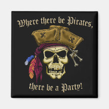 Là où il y ait des pirates aimants pour réfrigérateur