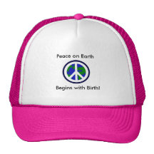 La paix sur terre commence par la naissance ! casquette de camionneur