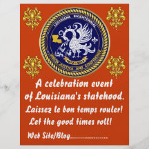 La partie bicentenaire de mardi gras de la Louisia Prospectus Avec Motif