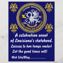 La partie bicentenaire de mardi gras de la Louisia Prospectus En Couleur