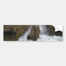 La pêche d'océan ondule des falaises autocollant pour voiture