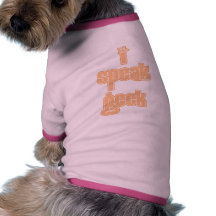 La pêche I parlent le geek Tee-shirts Pour Toutous