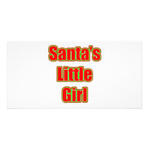 La petite fille de Père Noël Cartes De Vœux Avec Photo