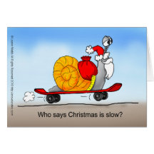 La planche à roulettes de Père Noël Carte