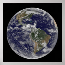 La pleine terre montrant l'Amérique du Nord et des Poster