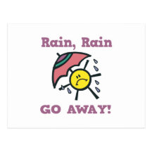 la pluie de pluie partent cartes postales