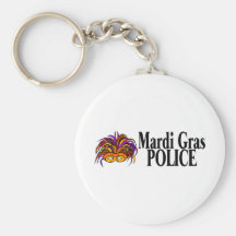 La police de mardi gras masque porte-clés