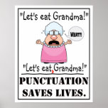 La ponctuation sauve les vies - affiche