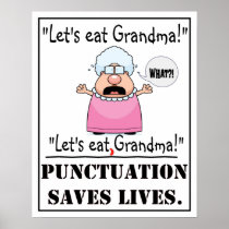 La ponctuation sauve les vies - affiche