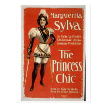 La princesse Chic, "Marguerita Sylva" rétro Theate Carte Postale