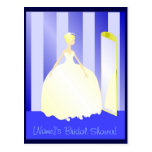 LA RÉFLEXION D'UNE JEUNE MARIÉE - BLEU CARTES POSTALES