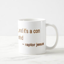 La religion est une escroquerie tasse