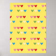 La rétro sucrerie des coeurs 80s a barré le kawaii affiches