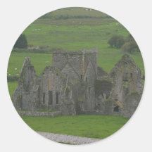 La roche de Cashel ruine l'abbaye de Hore d'église Autocollant Rond