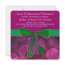 La rose indien bouillonne bonbon 15 Quinceanera Invitations