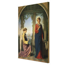 La salutation angélique, ou l'annonce, 1860 impression sur toile
