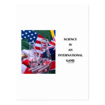 La Science est un jeu international (les drapeaux  Carte Postale