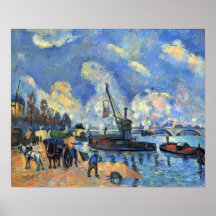 La Seine chez Bercy par Paul Cezanne Poster