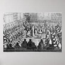 La session du Parlement a présidé par le régent Posters