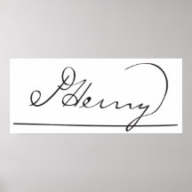 La signature américaine de Patrick Henry de père f Affiches