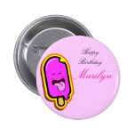 La substance douce fraîche - bouton rose d'anniver badges