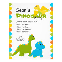 La sucrerie colore Dino Invitations