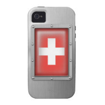 La Suisse en acier inoxydable Étui Case-Mate iPhone 4