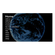 La terre de la NASA dans l'espace Modèle De Carte De Visite