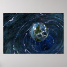 La terre est dans le problème affiches