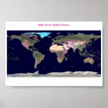 La terre Mosiac global de la NASA Affiches