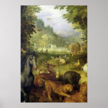 La terre, ou le paradis terrestre, détail de poster