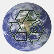 La terre réutilisent adhésif rond