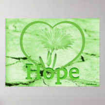 La terre verte de floraison Poster-Cust. d'espoir 