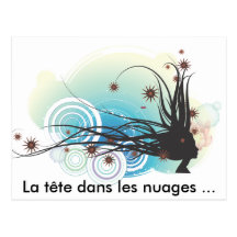 La tête dans les nuages cartes postales