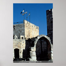 La tour de David à côté de la porte de Jaffa Posters