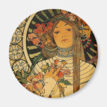 La Trappistine de Mucha Magnets Pour Réfrigérateur