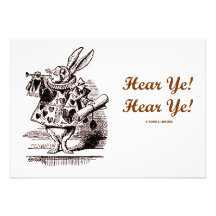 La trompette blanche de lapin entendent le YE ! En Invitations Personnalisées