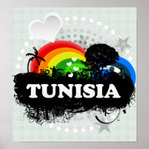 La Tunisie fruitée mignonne Posters